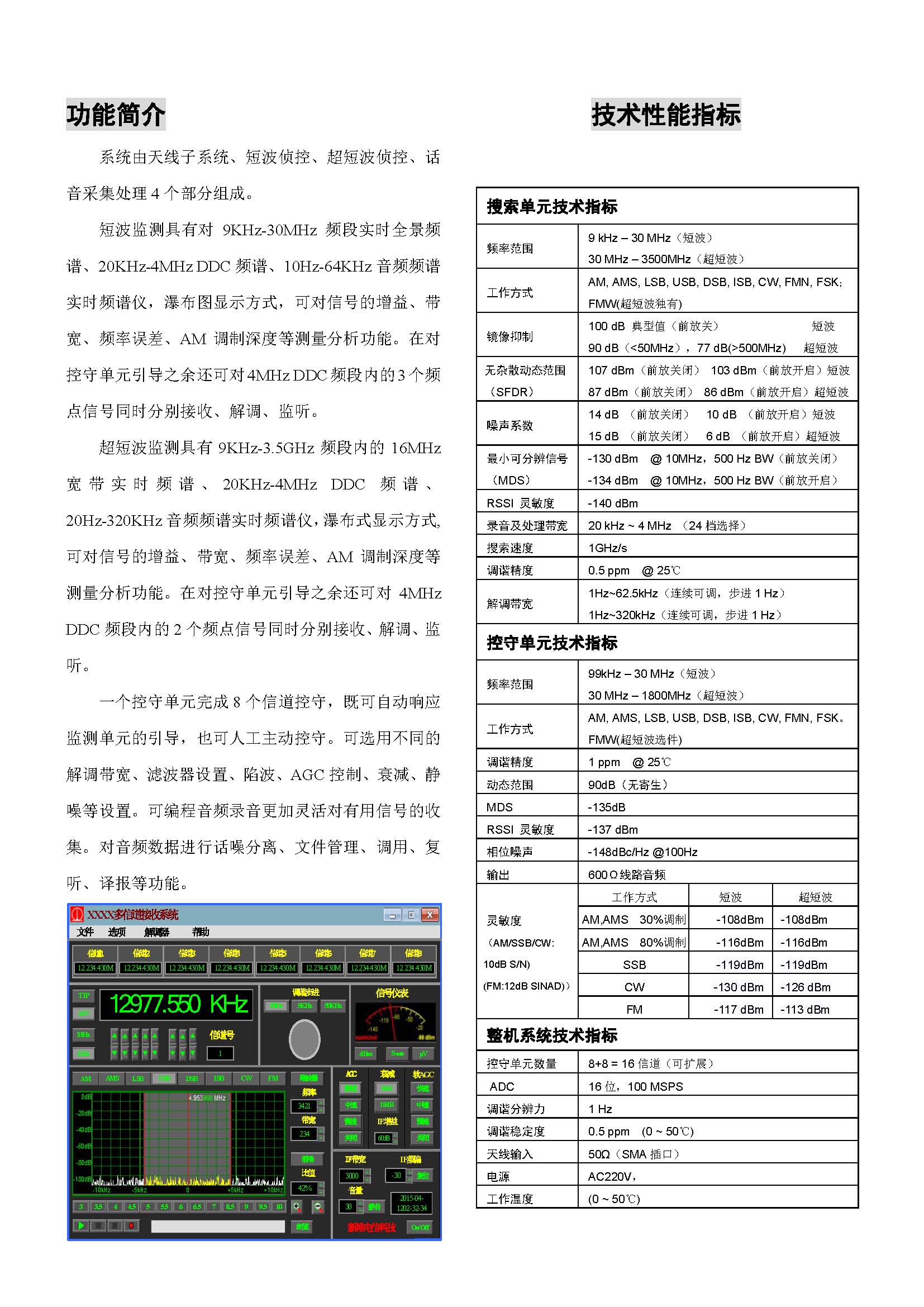 WTR-8000搜控一体化监测系统