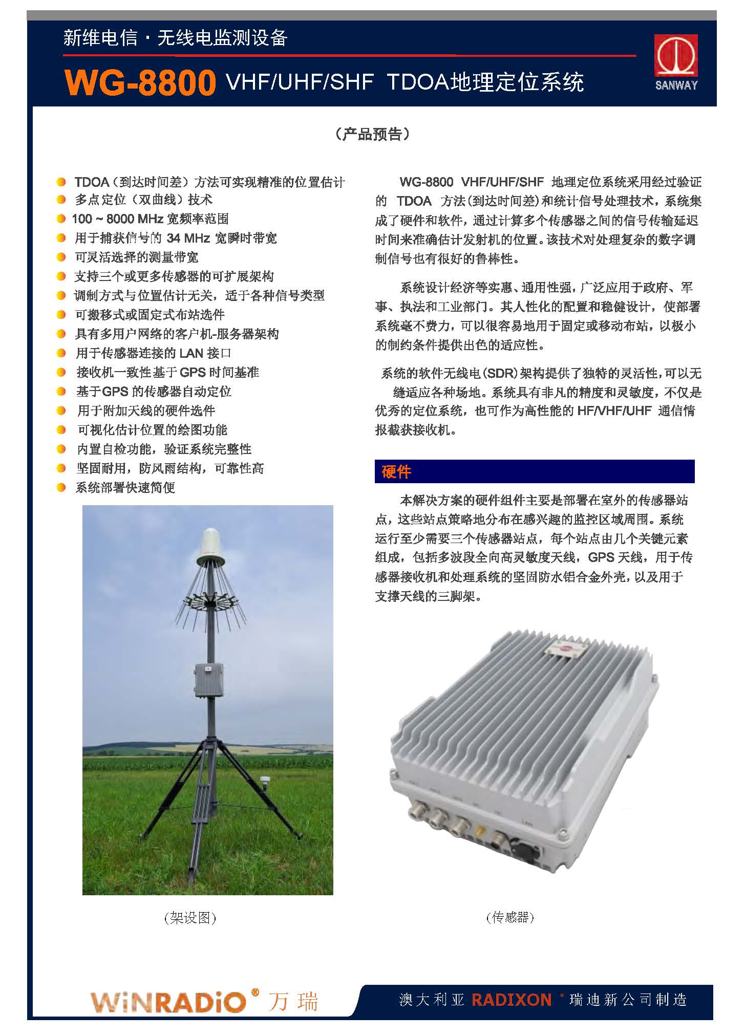 WG-8800 TDOA定位系统预告